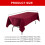 Table Cloth Polyester Fabric Tablecloth Stain-177 260cm Red 3