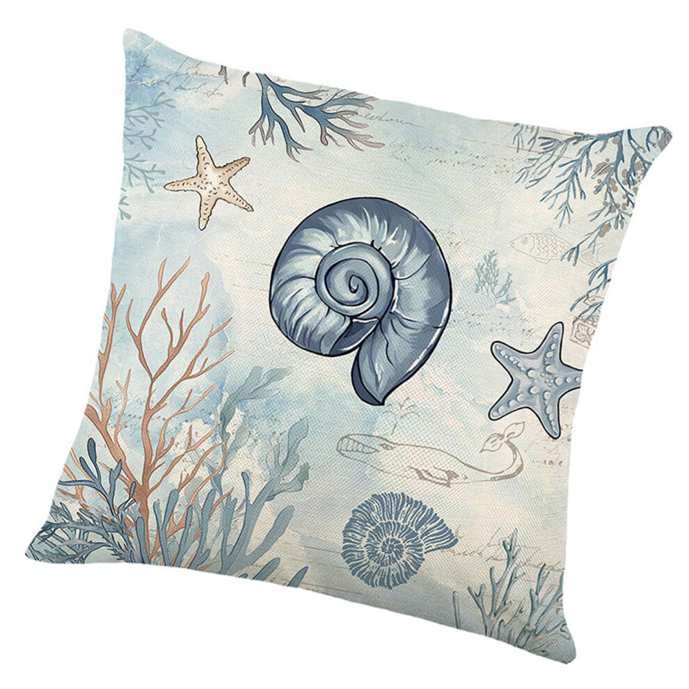 Pillow Cover Seahorse Seasides Theme Soft Cushion Cover For-C
