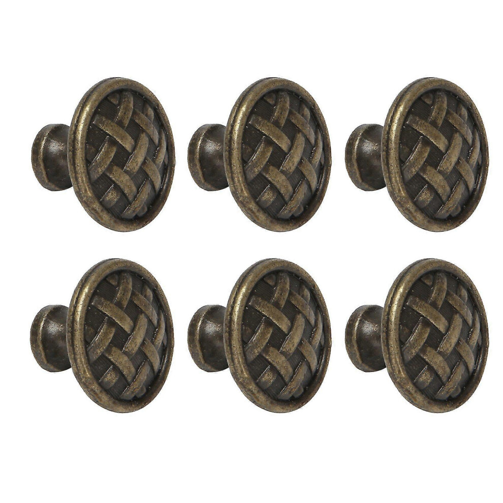 Kikidex (As Show, One Size) Cabinet Knob, 6Pcs 33Mm Dresser Cupboard Cabinet Drawer Knobs Wardrobe Door Pull Handle For Home Of
