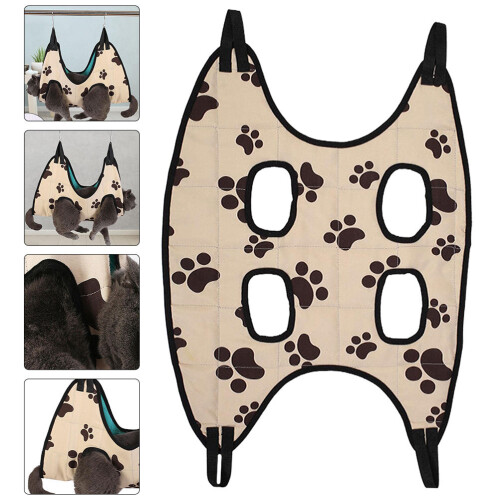 Cat Grooming Hammock Com Restrições Para Corte De Unhas 2