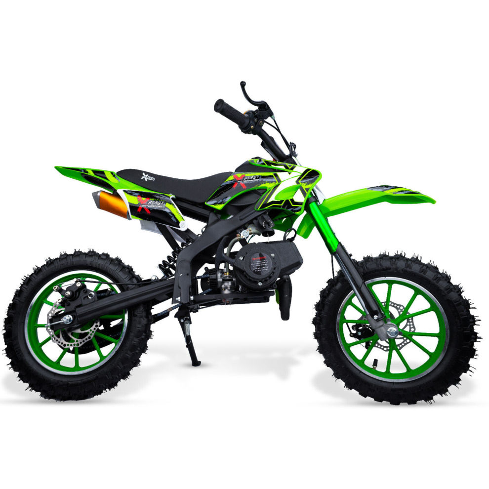 Sammar Gifts Dirt Bike Mini Motorbike Motocross Scrambler Petrol 49Cc Green