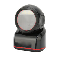 USB 2D Barcode Scanner, Omnidirectional, Red LED, Desktop Black