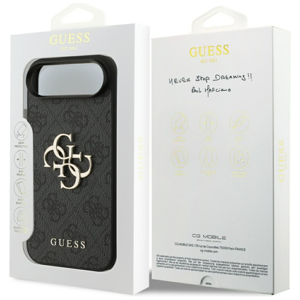 Guess 4G Big Logo Case For Iphone 17 Air 6.5" Black - Guhcp17m4gmggr
