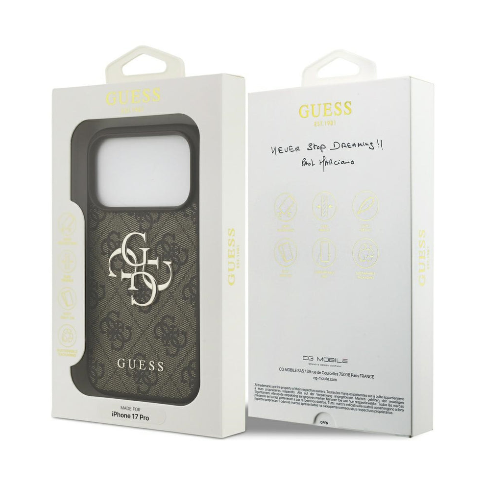 Guess 4G Big Logo Case For Iphone 17 Pro Max 6.9" Brown - Guhcp17x4gmgbr