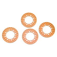 4Pcs 1.9in Orange CNC Aluminum RC Wheel Rims for 1/10 Cars