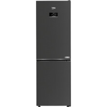 Beko HarvestFresh CNG6686VPZ 186cm 60/40 Frost Free Fridge Freezer - Black Steel - C Rated