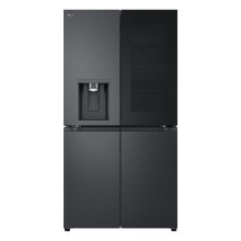 LG InstaView American Fridge Freezer - Essence Black Steel - E Rated