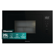 Hisense BIM325G52BGUK 25 Litre 39cm High, Built In Small Standard Microwave Oven - Black