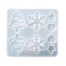 Christmas Tree Star Necklace Mold Snowflake Earrings Mold Epoxy