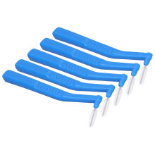 5 Stück L-förmige Interdentalbürsten zur Plaque-Entfernung, Blau