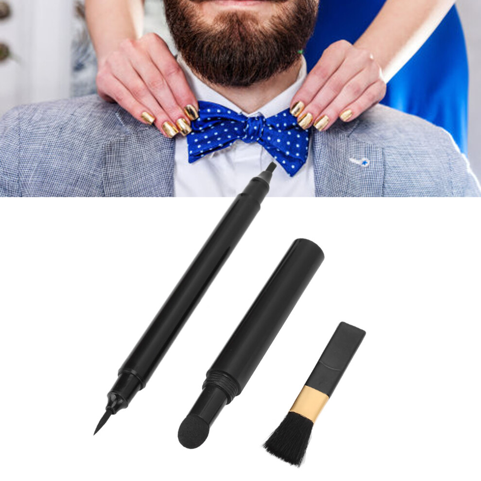 Unisex Black Mustache Shaping 3Pcs Beard Pencil Filler With Waterproof Formula