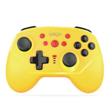 PG-9162Y Mini-Bluetooth-Gamepad mit sechs Achsen und Vibration für Nintendo Switch-Konsole, kabellos, mit zwei Anschlüssen, GELB