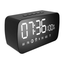 LED Digital Wecker USB Spiegel Display Bluetooth AUX Radios Lautsprecher Tragbare