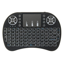 I8 Tre farver baggrundsbelyst arabisk version 2.4G trådløst minitastatur Touchpad Air Mouse