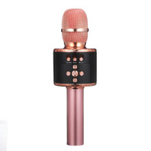 Bluetooth-Karaoke-Mikrofon, kabelloses Handmikrofon mit dynamischem Licht für Kinder und Erwachsene mit Lautsprecher-Aufnahmeradio