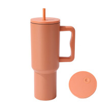 40 oz Autobecher mit großem Fassungsvermögen, Griffisolierung und Kälteisolierung (Orange)