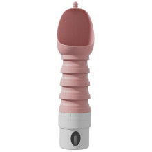 Faltbarer Wasserbecher aus Silikon für Hunde im Freien, tragbarer Wasserspender, Begleiterbecher für Haustiere (Pink)