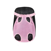 Borsa per animali domestici, traspirante, con rete per animali domestici, zaino per esterni (rosa, S)