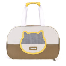 Borsa per cani, borsa per gatti, borsa per animali domestici, borsa a tracolla traspirante portatile per esterni (kaki)
