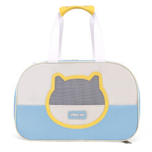 Borsa per cani, borsa per gatti, borsa per animali domestici, borsa a tracolla traspirante portatile per esterni (azzurro chiaro)