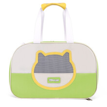 Borsa per cani, borsa per gatti, borsa per animali domestici, borsa a tracolla traspirante portatile per esterni (verde chiaro)