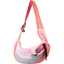 Zaino da viaggio portatile e traspirante per animali domestici, per uso esterno (rosa, L)