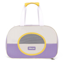 Borsa per cani, borsa per gatti, borsa per animali domestici, borsa a tracolla traspirante portatile per esterni (viola)