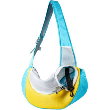 Zaino da viaggio portatile e traspirante per animali domestici, per uso esterno (blu, L)