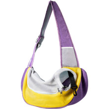 Zaino da viaggio portatile e traspirante per animali domestici, per uso esterno (viola, L)