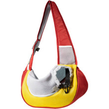 Zaino da viaggio portatile e traspirante per animali domestici, per uso esterno (rosso, L)