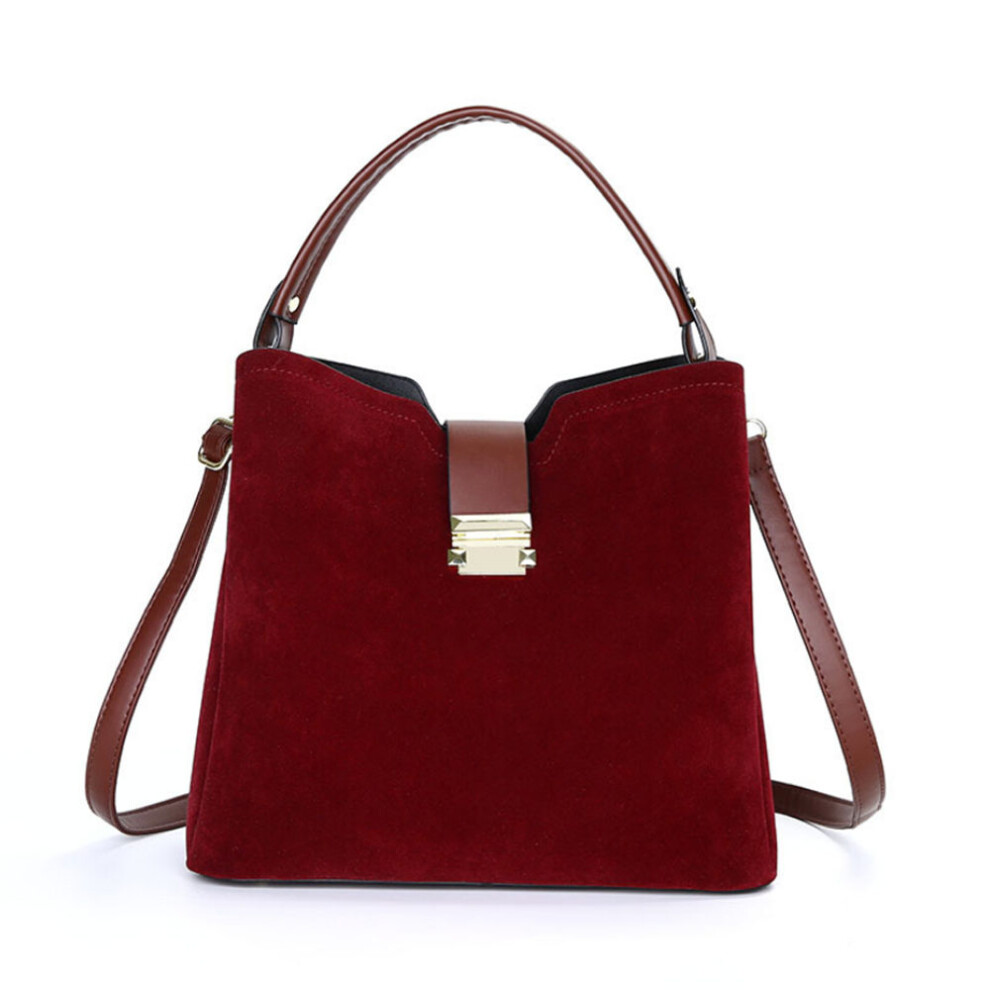 Nová Minimalistická A Trendy DáMská Kabelka Do Ruky S DiagonáLníM KřížEm Na Jedno Rameno (čErvená)-image