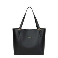 Einfache und stimmungsvolle Frühlingshandtasche mit großer Kapazität und einer Schulter (Schwarz)
