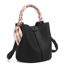 Neue Eimertasche mit großer Kapazität, Damenhandtasche, Umhängetasche mit einer Schulter (Schwarz)