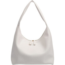 Umhängetasche für Damen mit großem Fassungsvermögen, Sommer-Retro-Tasche aus weichem Leder (weiß)
