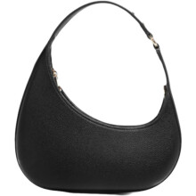 Modische unregelmäßige Halbmondtasche, vielseitige Handtasche, Umhängetasche (schwarz)