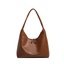 Damen-Umhängetasche mit großem Fassungsvermögen für den Pendelverkehr, Sommer-Retro-Tasche aus weichem Leder (braun)