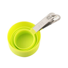 Messlöffel-Set aus Edelstahl, 4-teilig, mit Waage, Backwerkzeug-Kombination (grün)