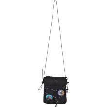 Neue süße Damen-Umhängetasche mit einer Schulter, Handytasche, Münz- und Kopfhörertasche (schwarz)