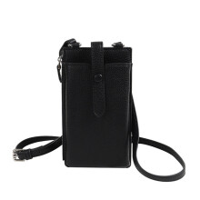Neue Crossbody-Damentasche, Mini-Umhängetasche, vertikal, multifunktional, Crossbody-Handytasche (schwarz)