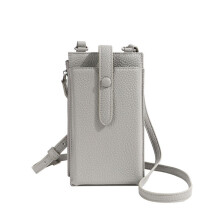 Neue Crossbody-Damentasche, Mini-Umhängetasche, vertikal, multifunktional, Crossbody-Handytasche (grau)