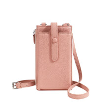 Neue Crossbody-Damentasche, Mini-Umhängetasche, vertikal, multifunktional, Crossbody-Handytasche (Pink)