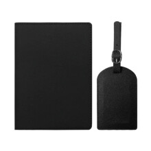 Neue handgefertigte Brieftasche, multifunktionale Reisepasstasche, Dokumententasche mit Flugticket-Clip (schwarz)