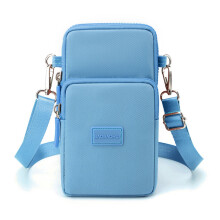 Neue kleine Umhängetasche, Handytasche, vertikales Mini-Münzfach (blau)