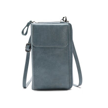 Neue Damen-Geldbörse, Schultertasche, Umhängetasche, multifunktionale Handytasche (blau)