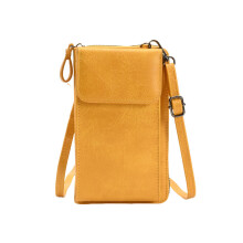 Neue Damen-Geldbörse, Schultertasche, Umhängetasche, multifunktionale Handytasche (gelb)