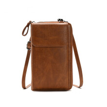 Neue Damen-Geldbörse, Schultertasche, Umhängetasche, multifunktionale Handytasche (braun)