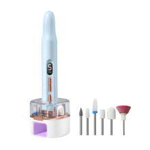 Multifunctional Electric Nail Grinder, Nail Polisher, Nail Drying Lamp All-In-One Machine (Blue)