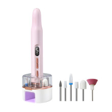 Multifunctional Electric Nail Grinder, Nail Polisher, Nail Drying Lamp All-In-One Machine (Pink)