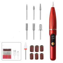 Electric Nail Grinding Machine Small Nail Remover Portable Electric Nail Clipper Nail Grinding Machine (Red)
