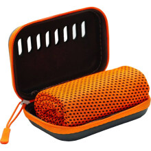 Schnelltrocknendes Sporthandtuch, Fitness-Kühlhandtuch für den Außenbereich (Orange)